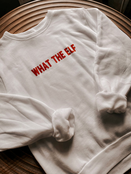 “What The Elf” Unisex Sweater For Adults