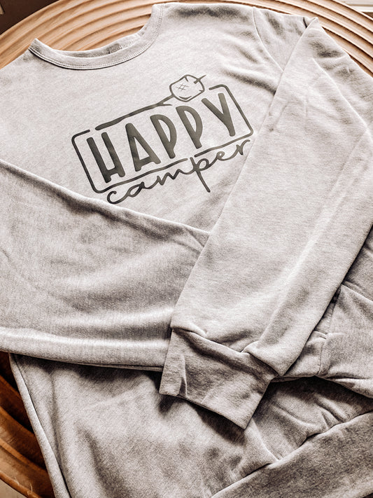 "Happy Camper" Unisex Sweater for Adults