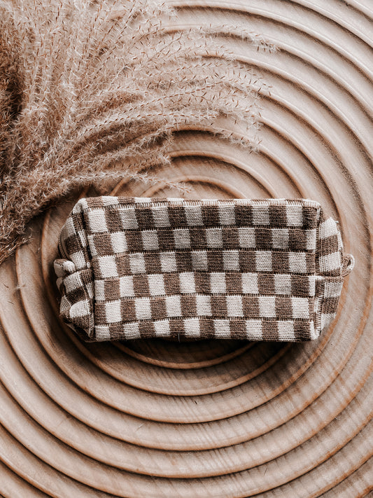 Gingham Makeup Pouch/Pencil Case