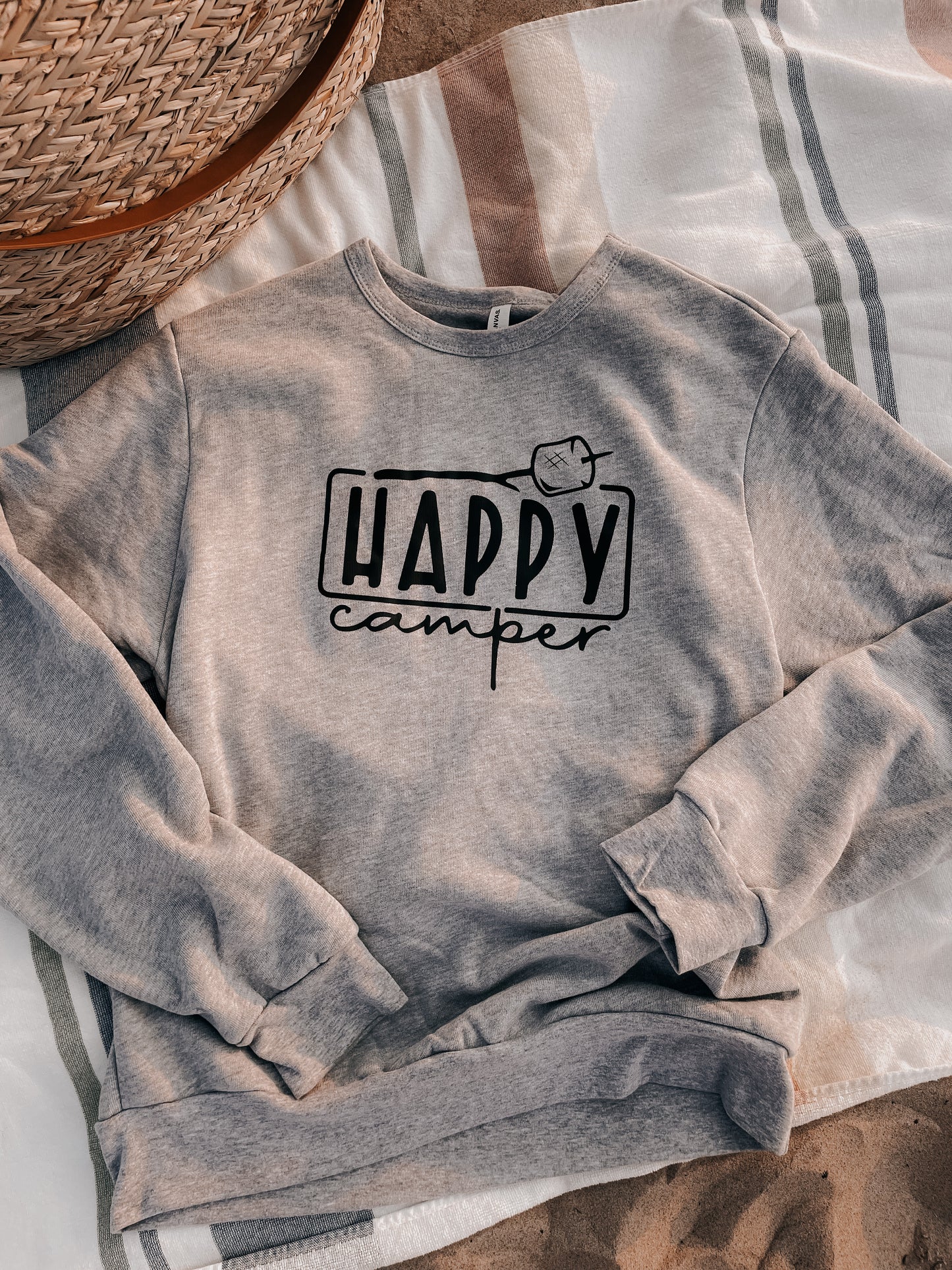 "Happy Camper" Unisex Sweater for Adults